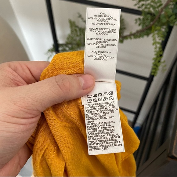 Lucky Brand Golden Glow Embroidered Peplum Sleeveless Top Medium - Picture 5 of 6